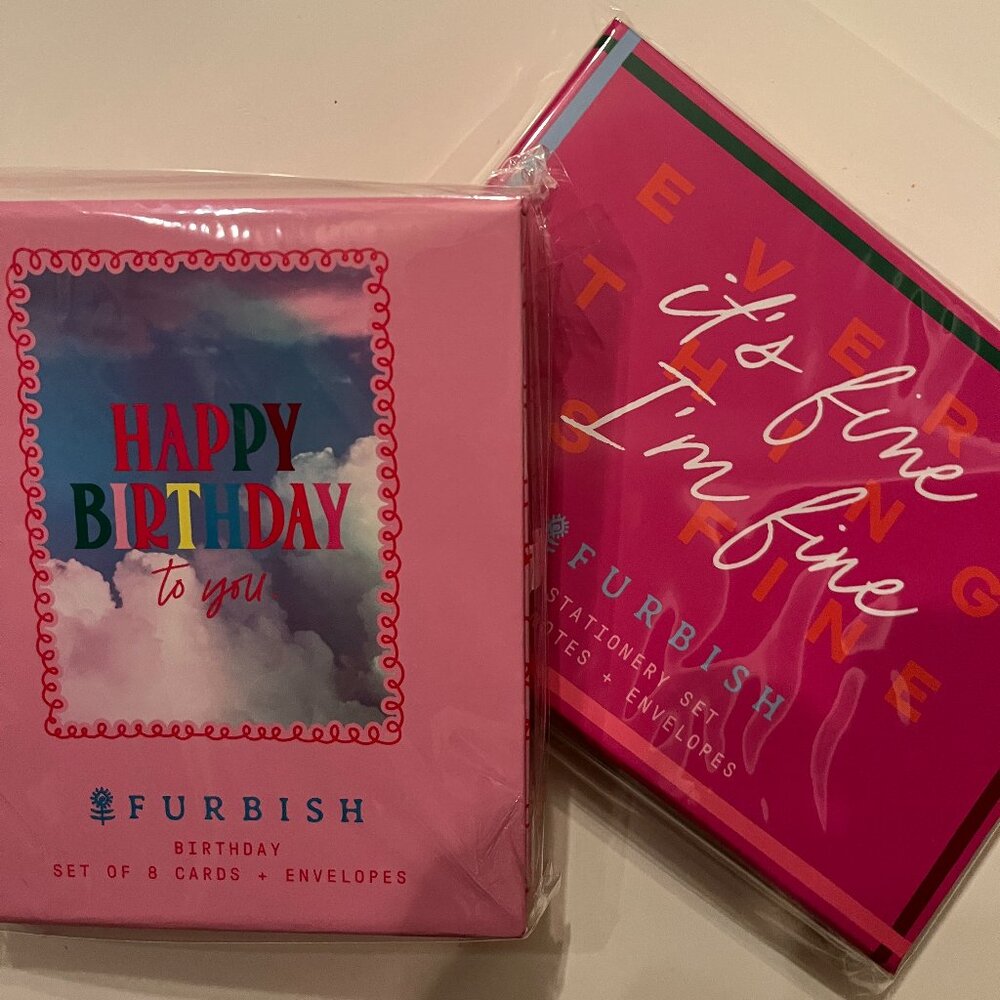 Note Cards Bundle - Happy Birthday & I Am Fine (new) -
